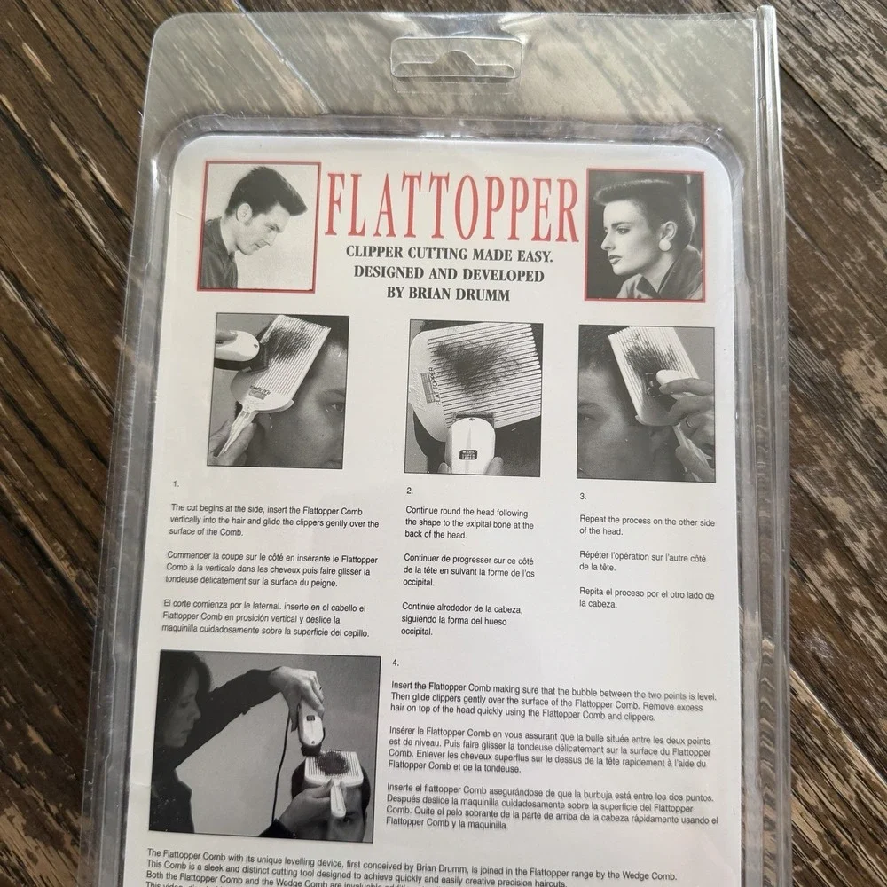 Brian Drumm Flattopper Clipper Cutting Made Easy Level Comb New In Box w/Level